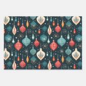 Retro Kerstversiering Vakantie Inpakpapier Vel (Voorkant)