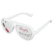 Retro kerstversieringen aviator zonnebril (Gekanteld)