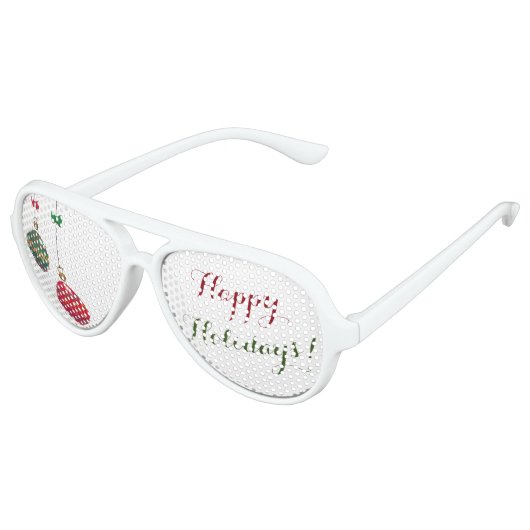 Retro kerstversieringen aviator zonnebril (Gekanteld)