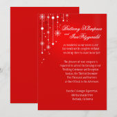 Retro kerstversieringen Dringend metaalrood Kaart (Voorkant / Achterkant)