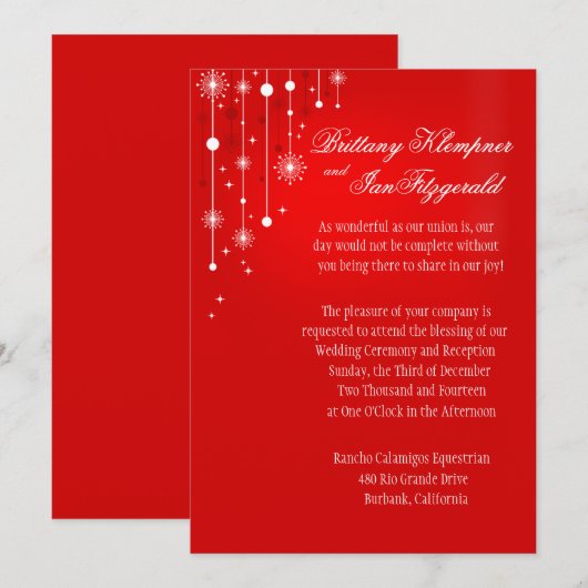 Retro kerstversieringen Dringend metaalrood Kaart (Voorkant / Achterkant)