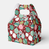 Retro Kerstversieringen en Sneeuwvlokken Bedankdoosjes (Achterkant)