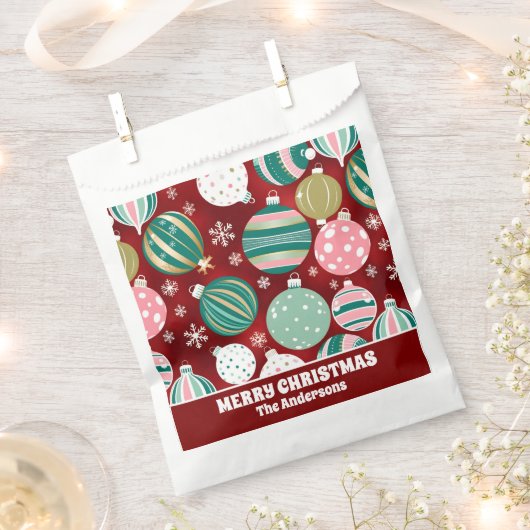  Retro Kerstversieringen en Sneeuwvlokken Bedankzakje (Geknipt)