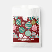  Retro Kerstversieringen en Sneeuwvlokken Bedankzakje (Voorkant)