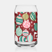 Retro Kerstversieringen en Sneeuwvlokken Blikvorm Glas (Voorkant)