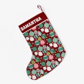  Retro Kerstversieringen en Sneeuwvlokken Kleine Kerstsok (Achterkant (Hangend))