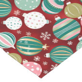  Retro Kerstversieringen en Sneeuwvlokken Korte Tafelloper (Hoek)