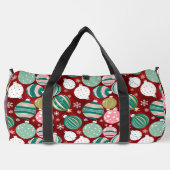  Retro Kerstversieringen en Sneeuwvlokken Plunjezak (Achterkant)