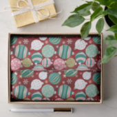  Retro Kerstversieringen en Sneeuwvlokken Tissuepapier (Geschenk)