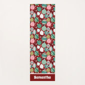 Retro Kerstversieringen en Sneeuwvlokken Yogamat (Voorkant)