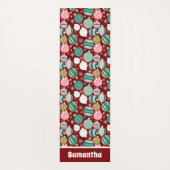 Retro Kerstversieringen en Sneeuwvlokken Yogamat (Achterkant)