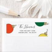 Retro kerstversieringen etiket (Insitu)