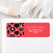 Retro kerstversieringen etiket (Insitu)