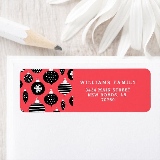 Retro kerstversieringen etiket (Insitu)