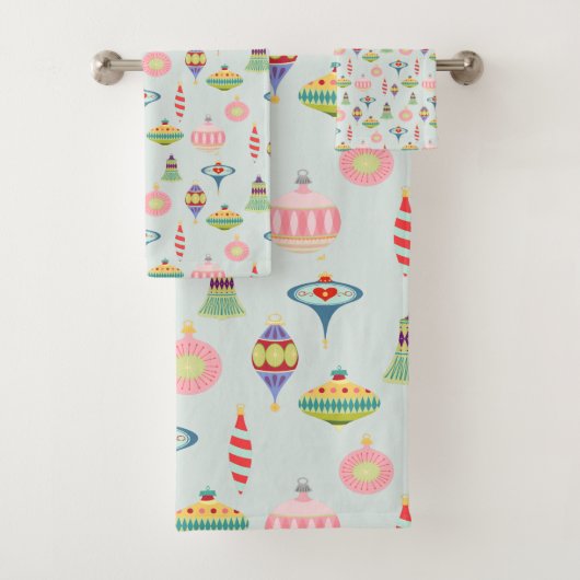 Retro kerstversieringen | Moderne middenstand Bad Handdoek (Insitu)