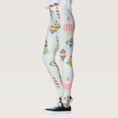 Retro kerstversieringen | Moderne middenstand Leggings (Links)