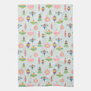 Retro kerstversieringen Moderne middenstand Theedoek