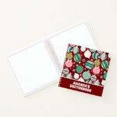  Retro Kerstversieringen Sneeuwvlokken Kinder Notitieboek (Binnen)