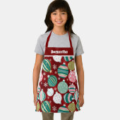  Retro Kerstversieringen Sneeuwvlokken Kinder Schort (Insitu)