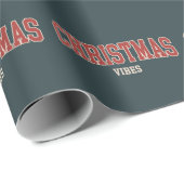 Retro kerstvibes Holiday Cadeaupapier (Rol Hoek)