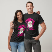 Retro Kerstvibes Roze Kerstman Grappige Kerstmis T-shirt (Unisex)