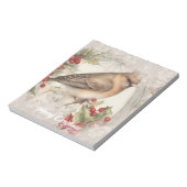 Retro kerstvogel notitieblok (Linkerzijde)