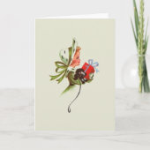 Retro-kerstWenskaart Feestdagen Kaart (Voorkant)