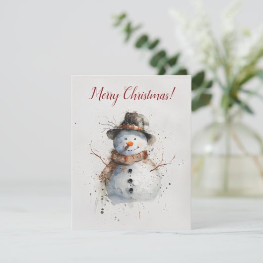 Retro-kerstWenskaart Kaart (Staand voorkant)