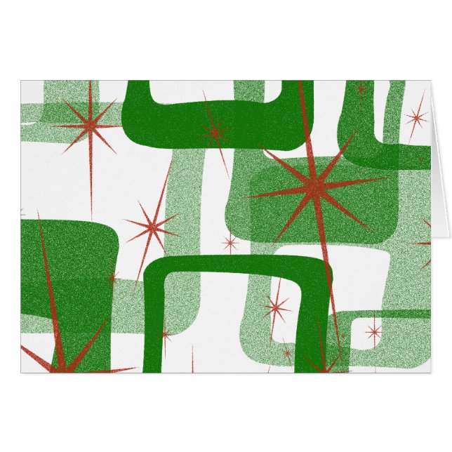 Retro kerstWenskaarten (Voorkant Horizontaal)