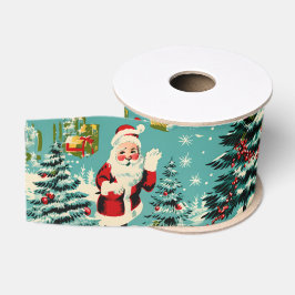 Retro Kerstwonderland Grosgrain Lint