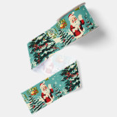 Retro Kerstwonderland Grosgrain Lint (Achterkant)