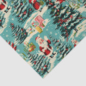 Retro Kerstwonderland Tissuepapier (Detail)