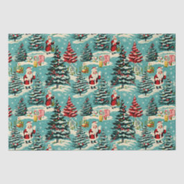 Retro Kerstwonderland Tissuepapier