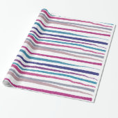 Retro Kerstwraps Cadeaupapier (Uitgerold)