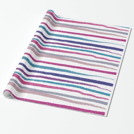 Retro Kerstwraps Cadeaupapier (Uitgerold)