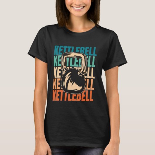 Retro Kettebell Training Gym - Workout Ket T-shirt (Voorkant)