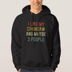 Retro kettingzaag voor houthakkersmateriaal voor m hoodie