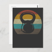  Retro Kettlebell Gym Workout Briefkaart (Voorkant / Achterkant)