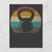  Retro Kettlebell Gym Workout Briefkaart (Voorkant)