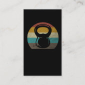  Retro Kettlebell Gym Workout Visitekaartje (Voorkant)