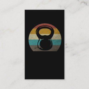 Retro Kettlebell Gym Workout Visitekaartje