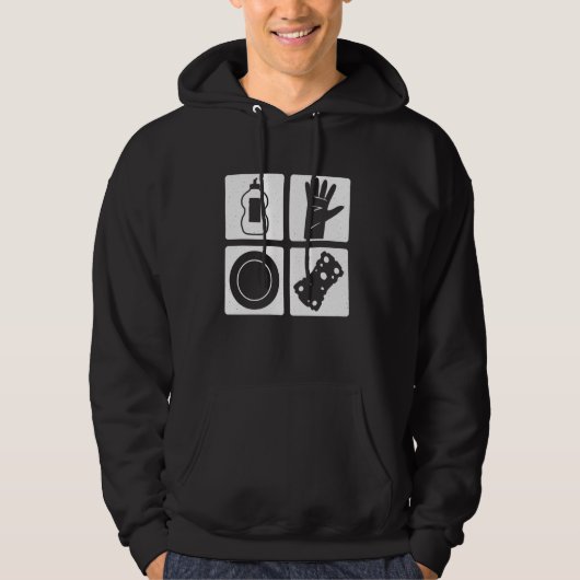 Retro Keuken Afwasmachine Hoodie (Voorkant)