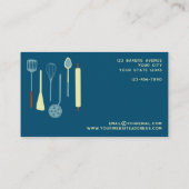 Retro Keuken Bakken Catering Voedsel Visitekaartje (Achterkant)