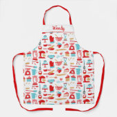 Retro Keuken Bakken Kookliefhebber Design Schort (Voorkant)