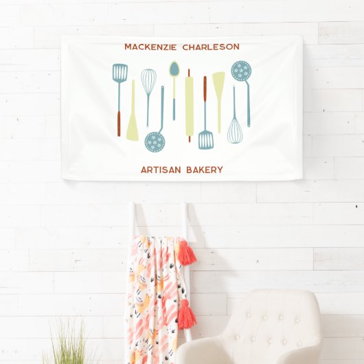 Retro Keuken Bakkerij Cafe Catering Business Spandoek (Insitu)