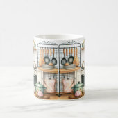 Retro Keuken Borden en Zonnebloemen Koffiemok (Center)