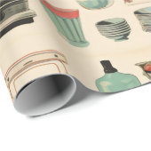 Retro Keuken Cakes en Gereedschap Cadeaupapier (Rol Hoek)