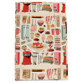 Retro Keuken Cakes en Gereedschap Medium Cadeauzakje (Voorkant)