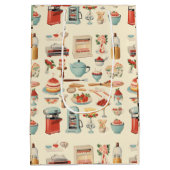 Retro Keuken Cakes en Gereedschap Medium Cadeauzakje (Achterkant)