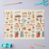Retro Keuken Cakes en Gereedschap Tissuepapier (Craft)